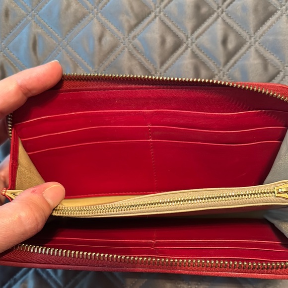 Bottega Veneta Red Woven Leather Clutch Authentic GUC w COA - Picture 7 of 9